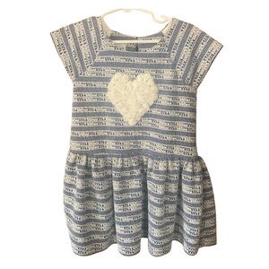 PIPPA & JULIE Dress Floral Love Heart Lace Roses Girls Lined Size 4